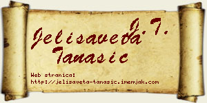 Jelisaveta Tanasić vizit kartica